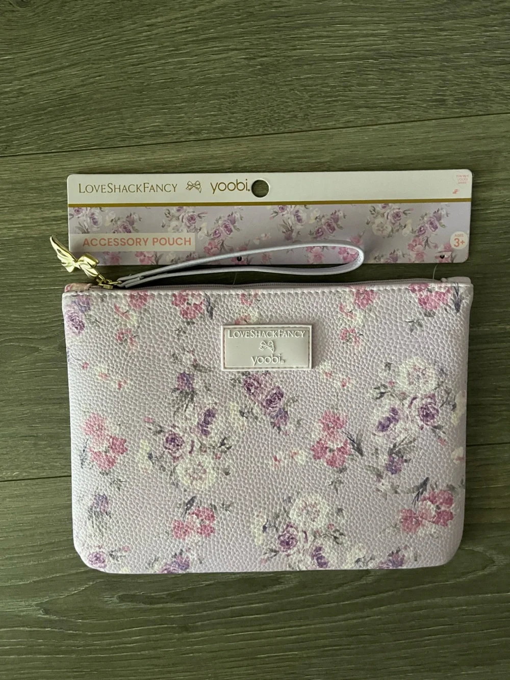 NWT Target x LoveShackFancy Pastel Floral Lavender Accessory Pouch, Pen & Eraser